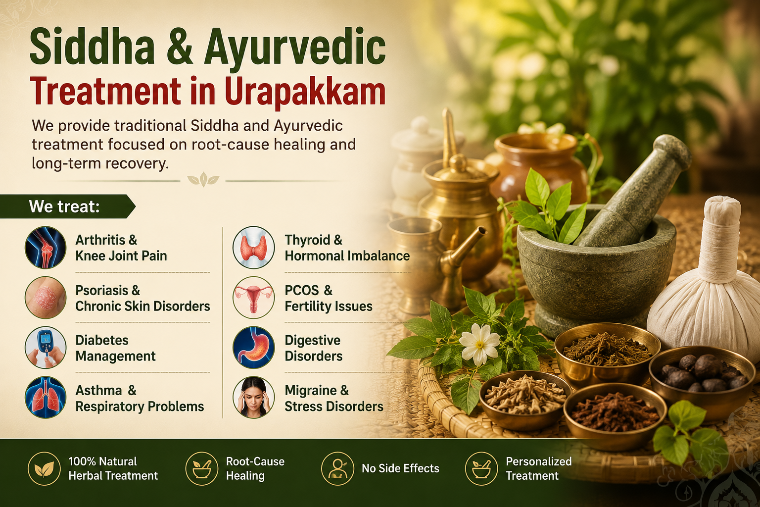 Siddha and Ayurvedic Therapy Treatment in Urapakkam Chennai - RJR Herbal Hospitals